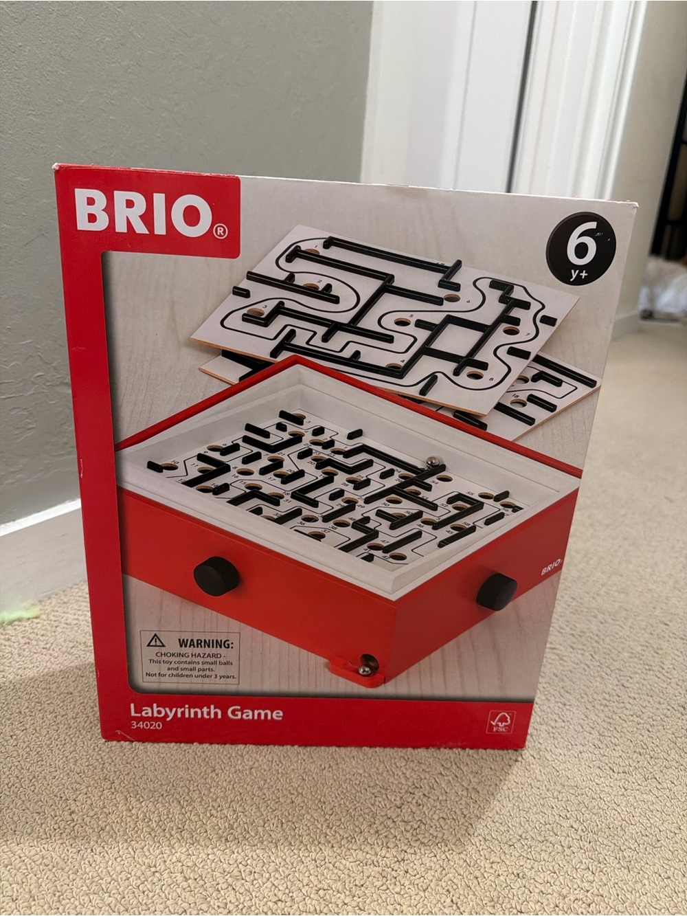 Red Labyrinth Game for Kids - Classic Maze Puzzle